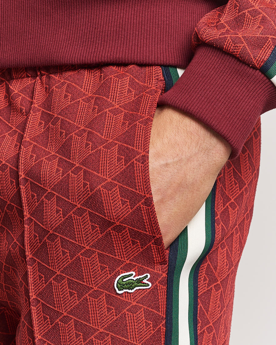 Herren | Hosen | Lacoste | Monogram Trackpants Pinot/Red