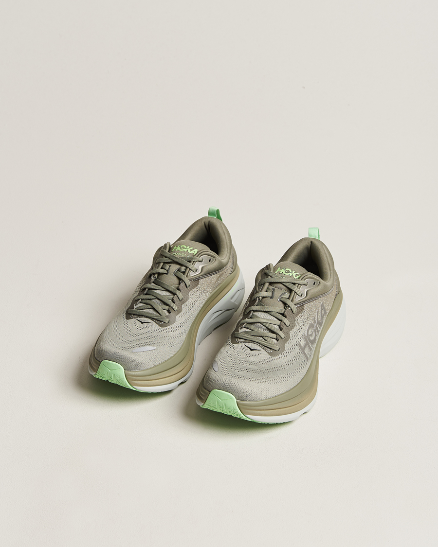 Herren | Hoka Bondi 8 Olive Haze/Mercury | Hoka | Bondi 8 Olive Haze/Mercury