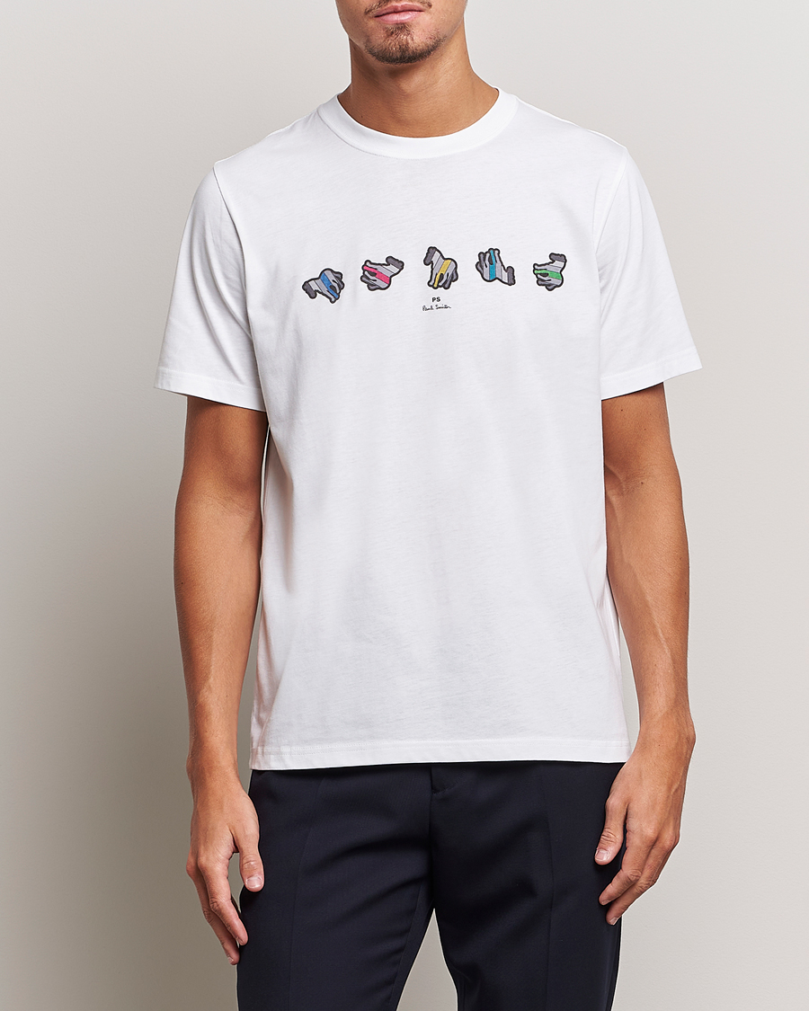 Herren | T-Shirts | PS Paul Smith | Zebra Repeat Crew Neck T-Shirt White