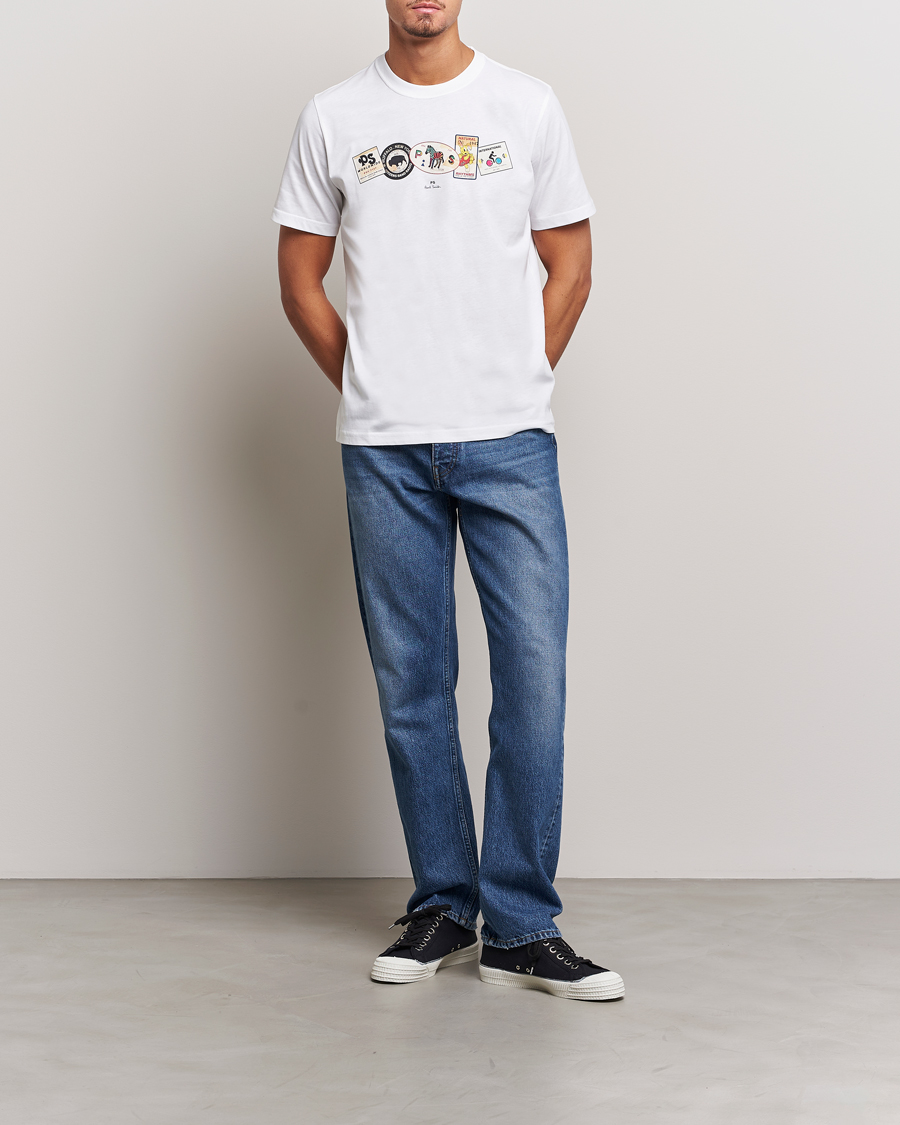 Herren | T-Shirts | PS Paul Smith | PS In A Row Crew Neck T-Shirt White