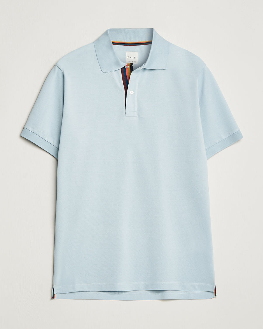 Herren | Poloshirts | Paul Smith | Placket Stripe Polo Light Blue