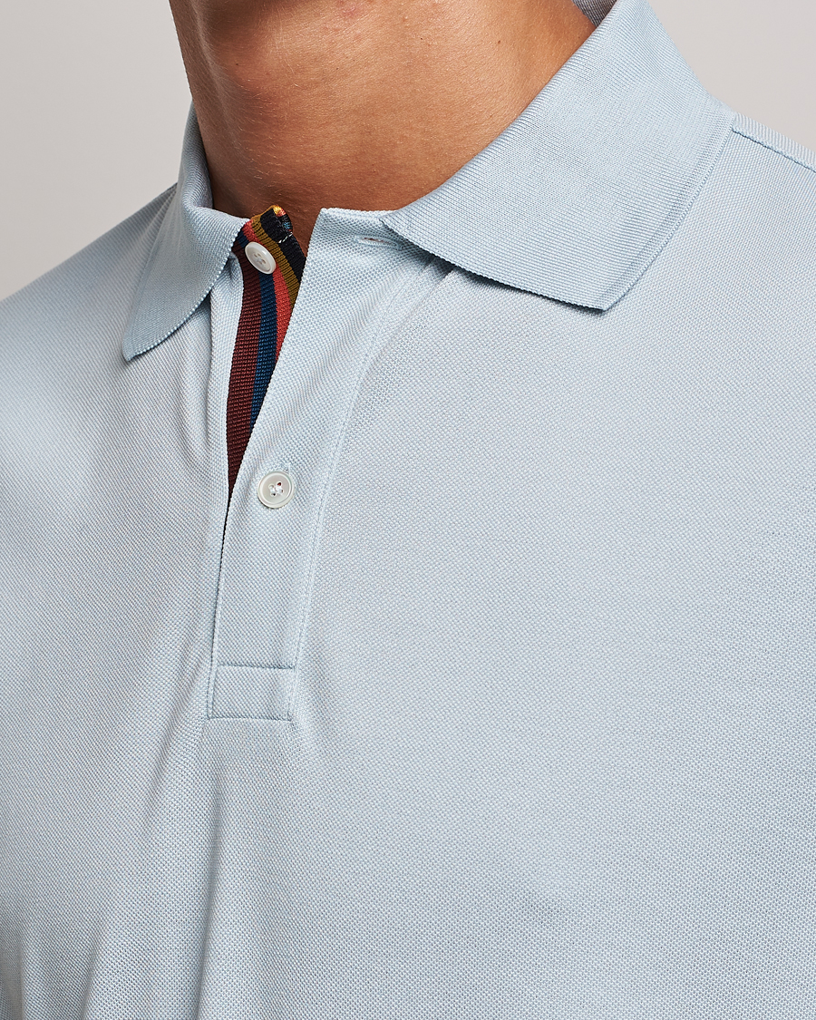 Herren | Poloshirts | Paul Smith | Placket Stripe Polo Light Blue