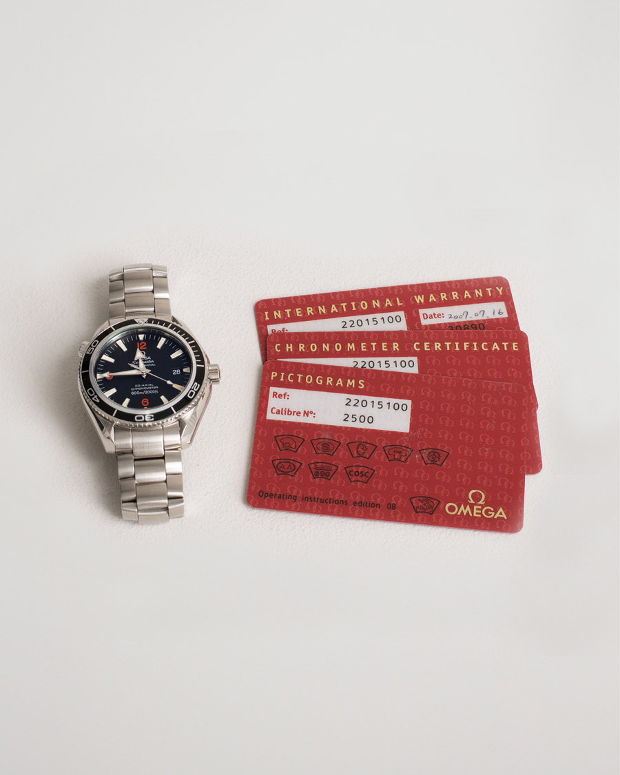 Herren | Omega Pre-Owned Seamaster Planet Ocean 2201.51.00 Steel Black | Omega Pre-Owned | Seamaster Planet Ocean 2201.51.00 Steel Black