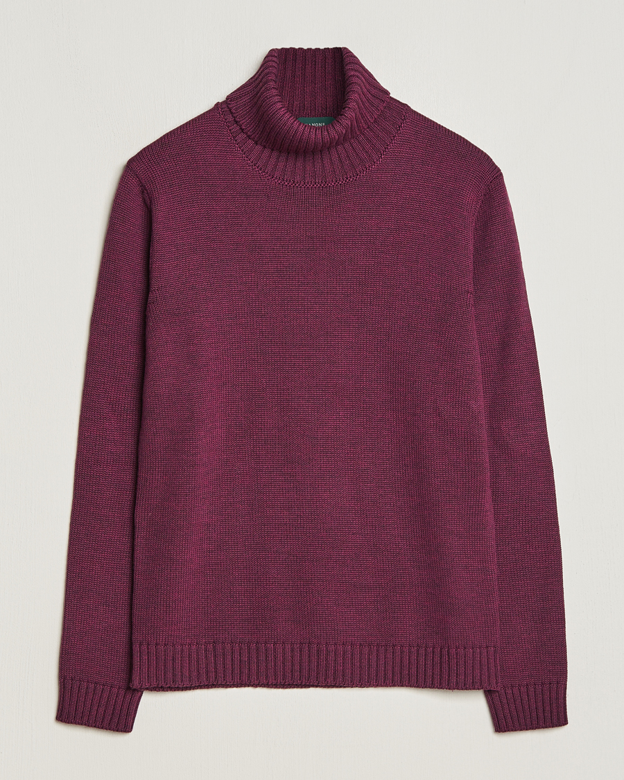 Herren | Pullover | Zanone | Virgin Merino Wool Rollneck Burgundy
