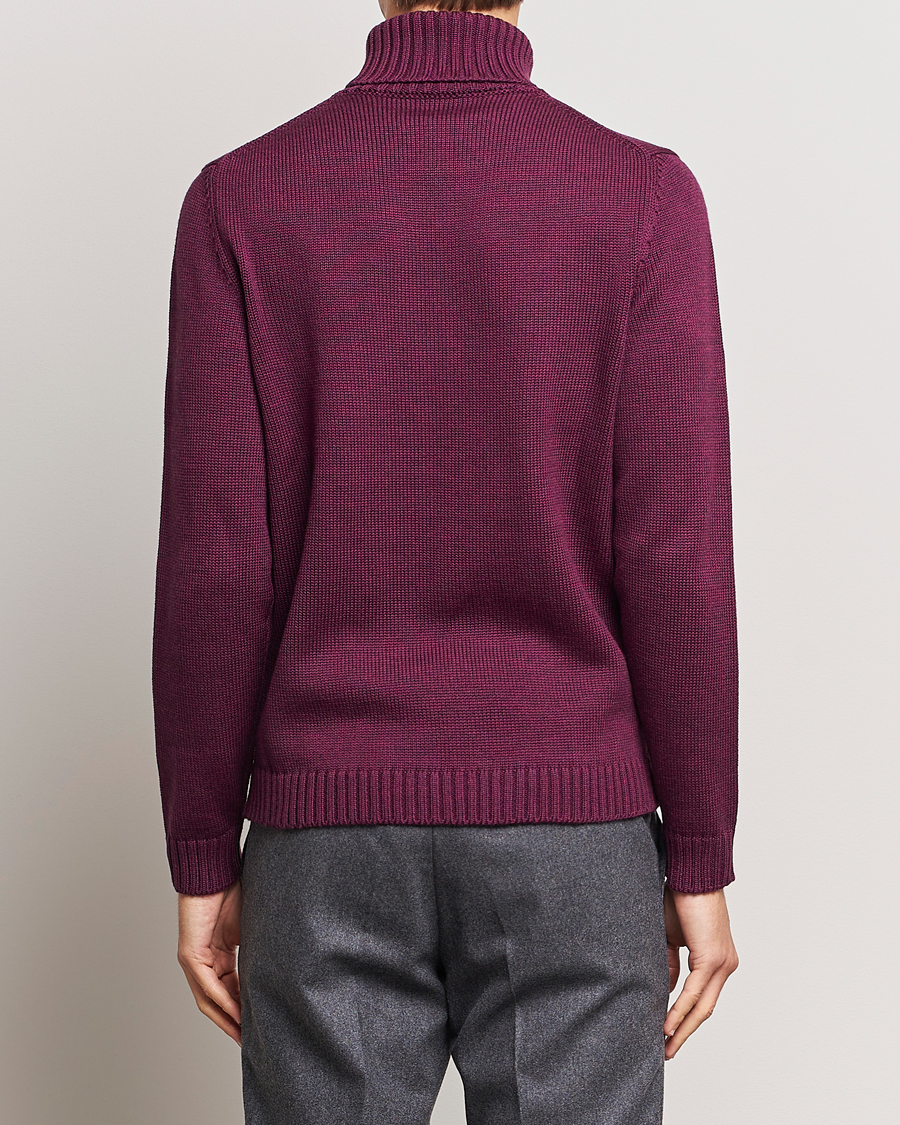 Herren | Pullover | Zanone | Virgin Merino Wool Rollneck Burgundy