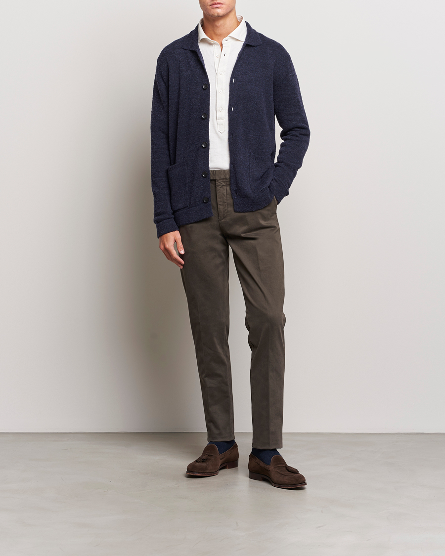Herren | Pullover | Zanone | Boucle Wool Chore Jacket Navy