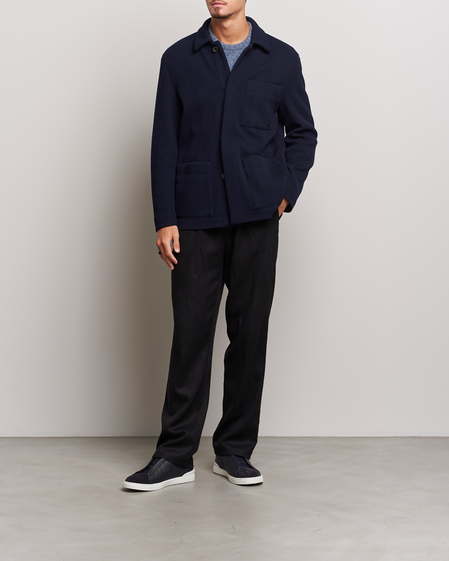 Herren | Jacken | Giorgio Armani | Heavy Jersey Chore Jacket Navy
