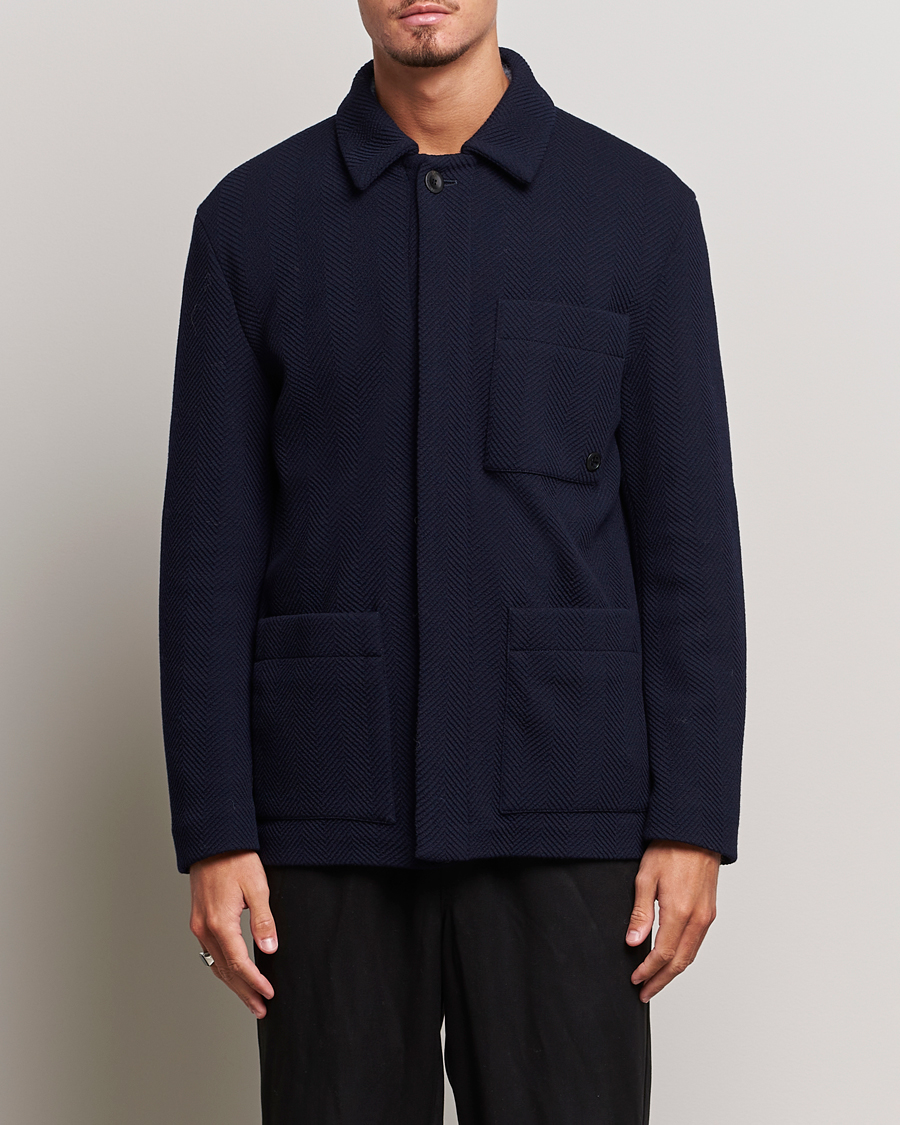 Herren | Jacken | Giorgio Armani | Heavy Jersey Chore Jacket Navy