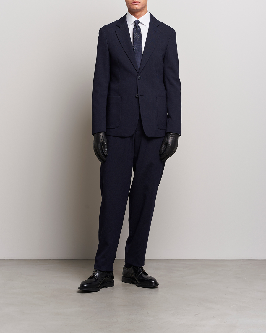 Herren | Sakkos | Giorgio Armani | Wool Stretch Blazer Navy