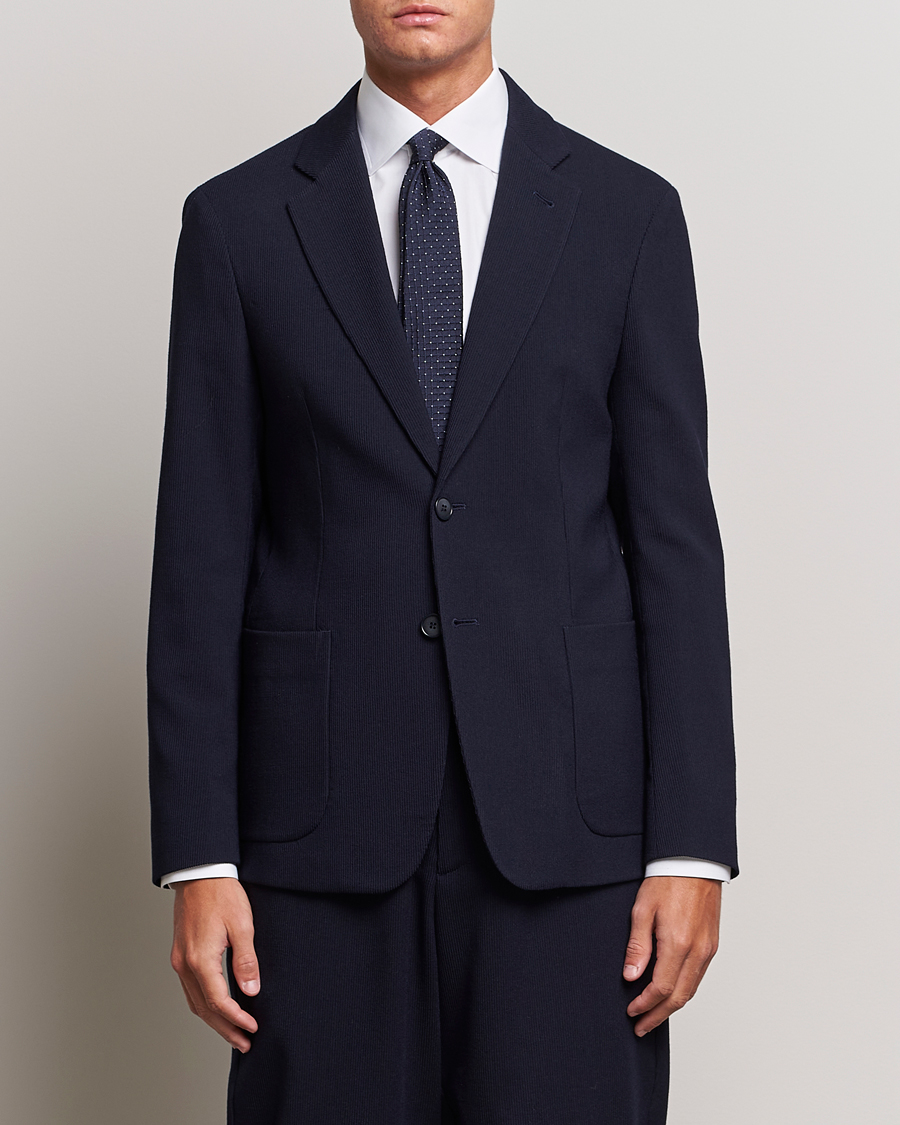 Herren | Sakkos | Giorgio Armani | Wool Stretch Blazer Navy