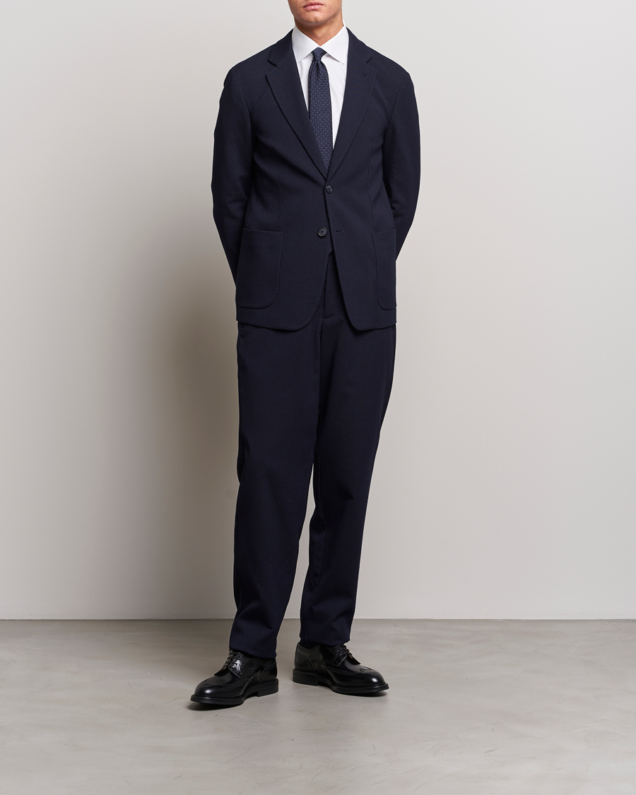 Herren | Hosen | Giorgio Armani | Wool Stretch Trousers Navy