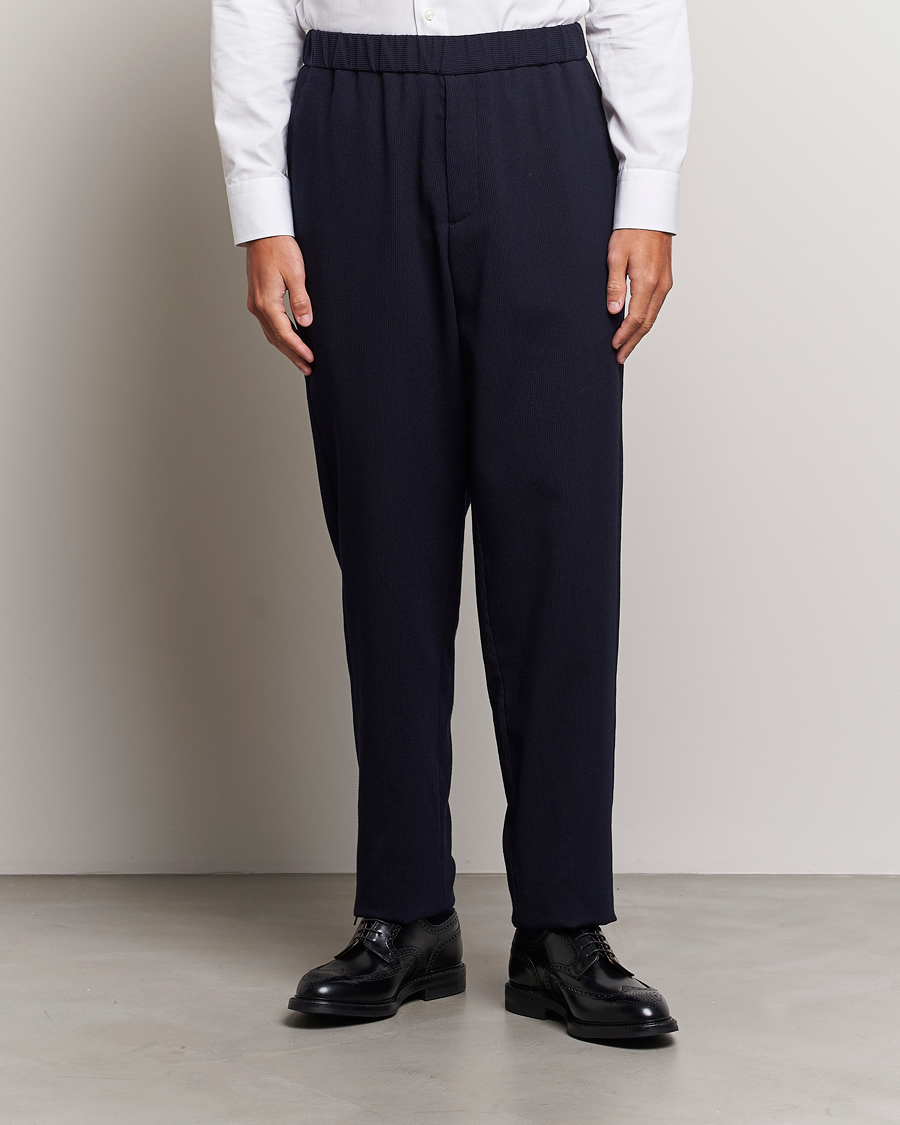 Herren | 60% sale | Giorgio Armani | Wool Stretch Trousers Navy