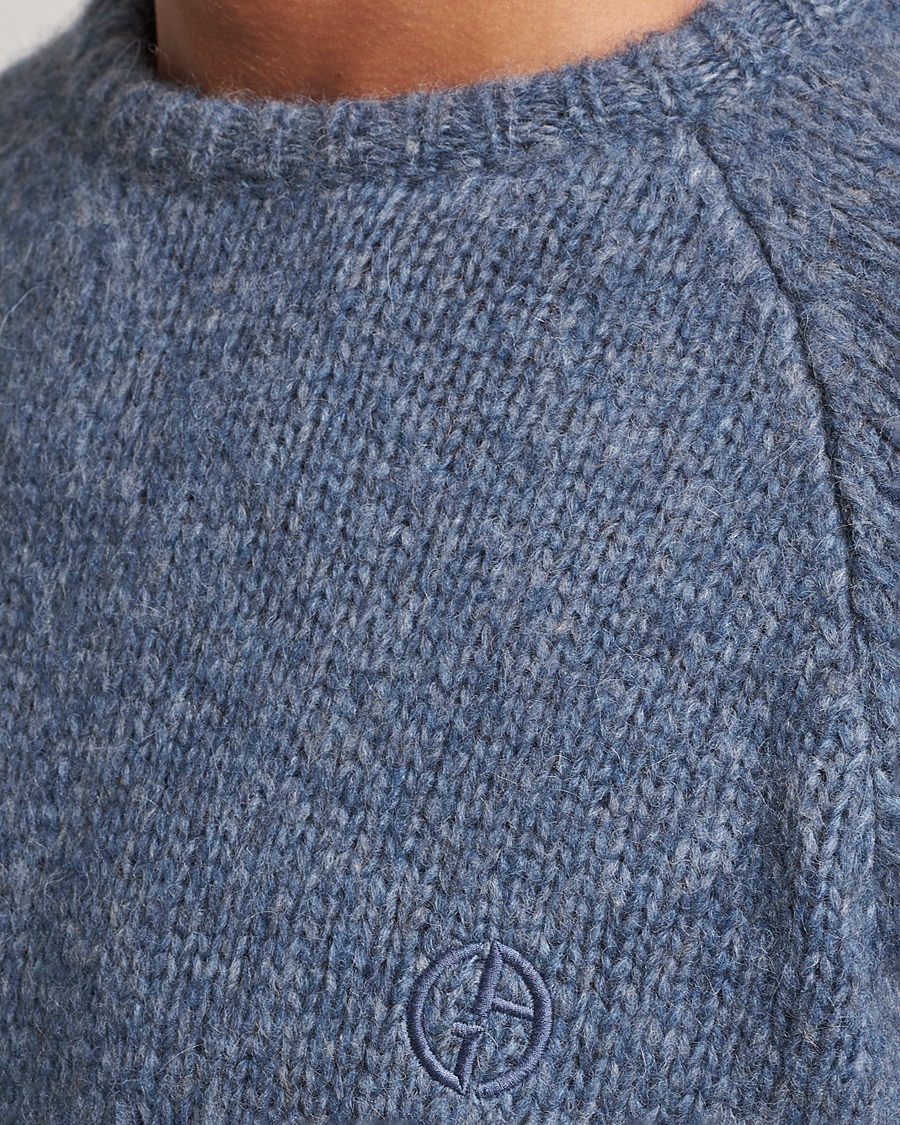 Herren | Pullover | Giorgio Armani | Alpaca Wool Sweater Light Blue