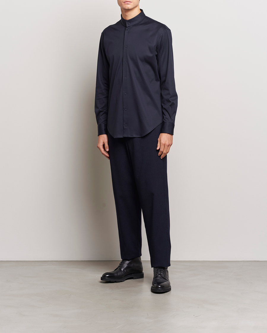 Herren | Hemden | Giorgio Armani | Guru Collar Shirt Navy
