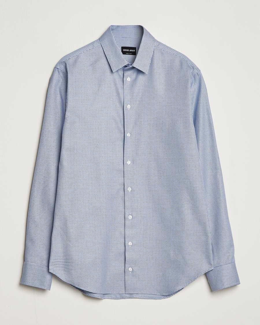 Herren | Hemden | Giorgio Armani | Micro Structure Dress Shirt Light Blue