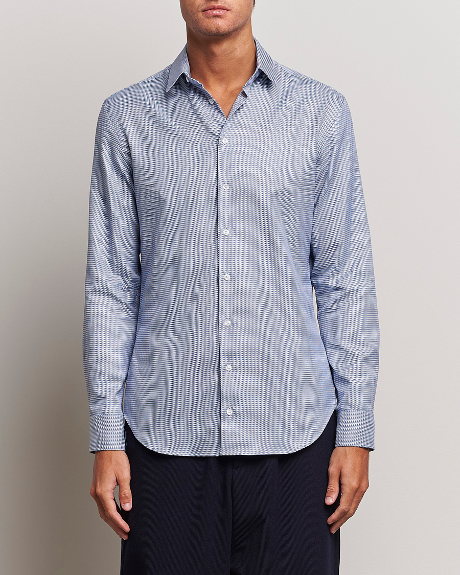 Herren | Hemden | Giorgio Armani | Micro Structure Dress Shirt Light Blue