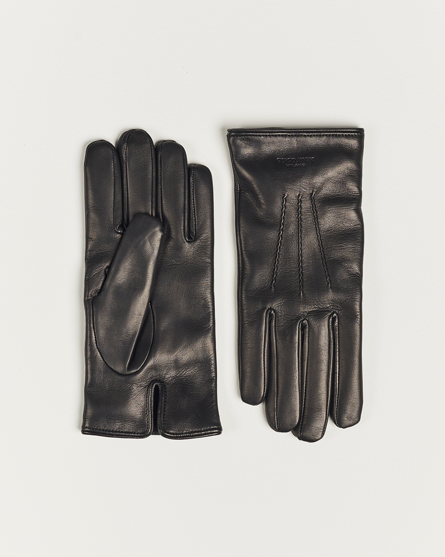 Herren | Giorgio Armani Lamb Leather Gloves Black | Giorgio Armani | Lamb Leather Gloves Black