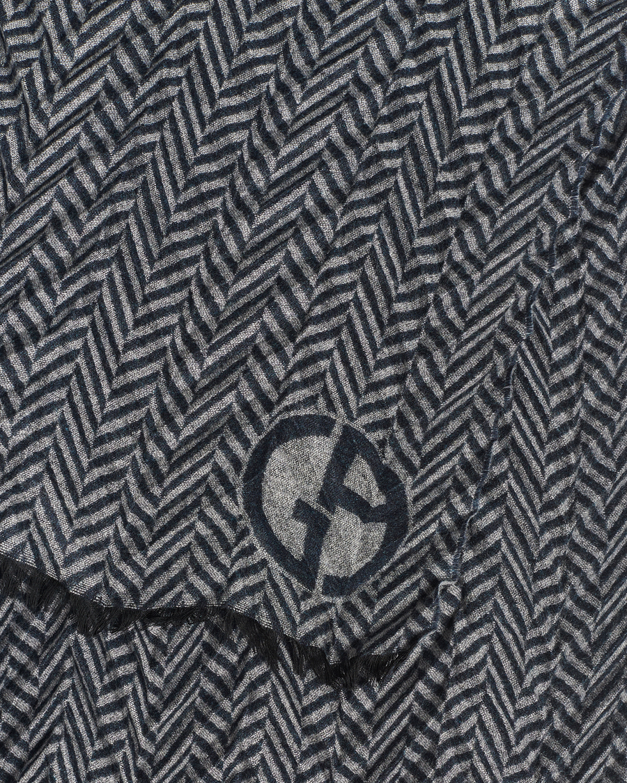 Herren | Giorgio Armani Cashmere Chevron Scarf Navy/Grey | Giorgio Armani | Cashmere Chevron Scarf Navy/Grey