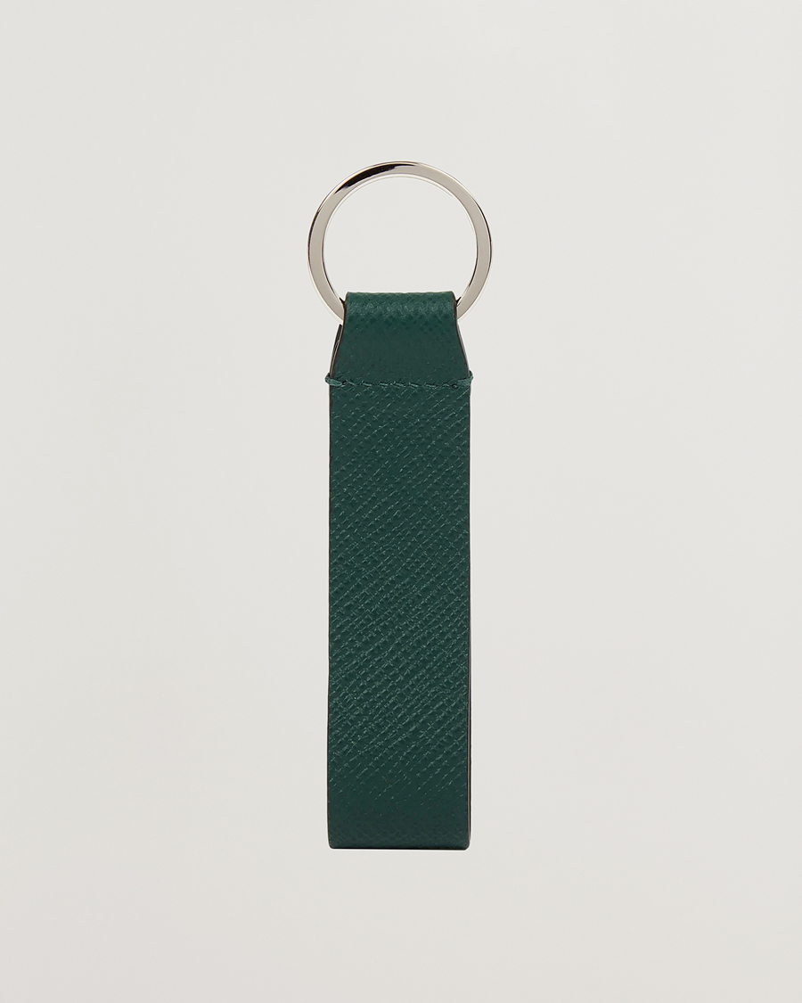 Herren | Schlüsselringe | Smythson | Panama Leather Keyring Forest Green