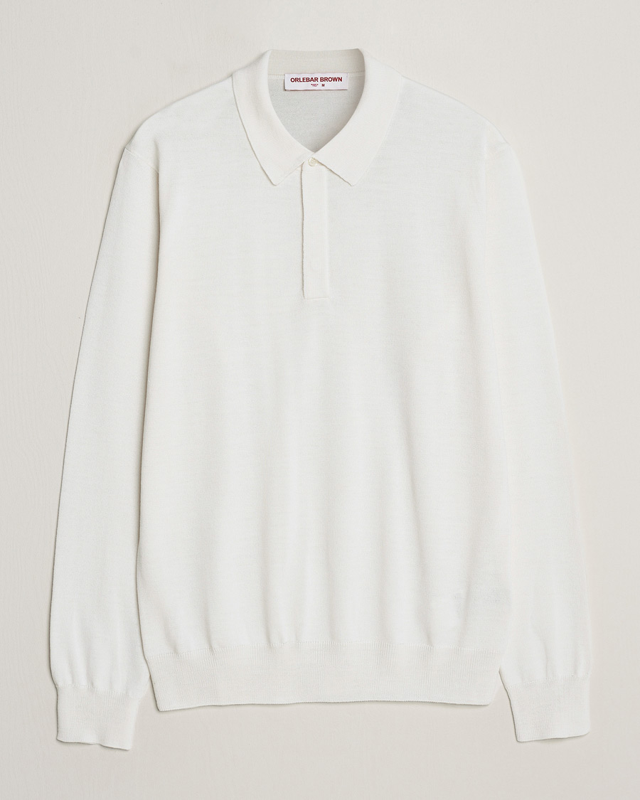 Herren | Pullover | Orlebar Brown | Ebro OB Stripe Polo White Sand