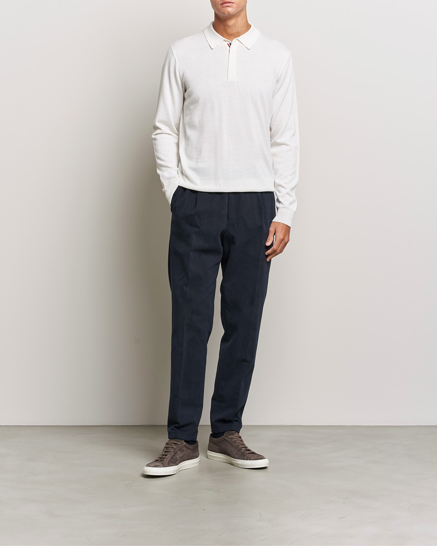 Herren | Pullover | Orlebar Brown | Ebro OB Stripe Polo White Sand