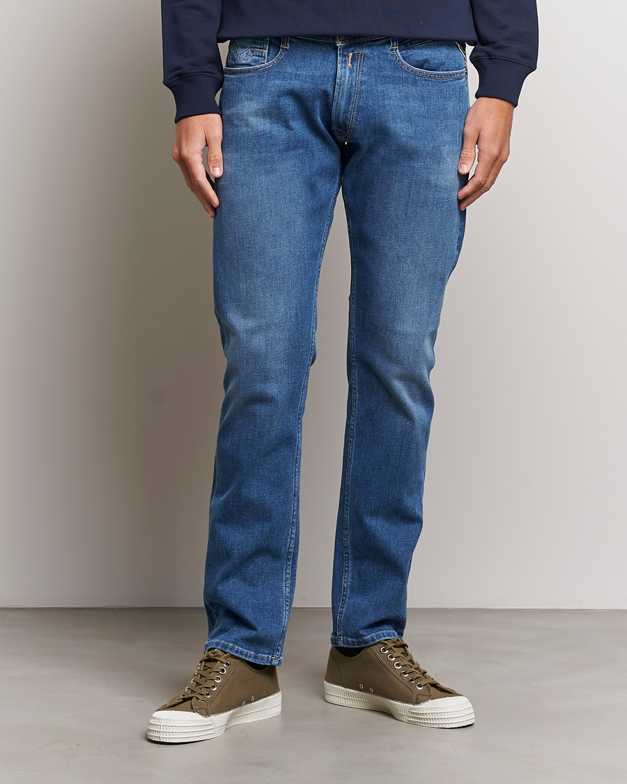 Herren | Jeans | Replay | Rocco Tapered Stretch Jeans Medium Blue