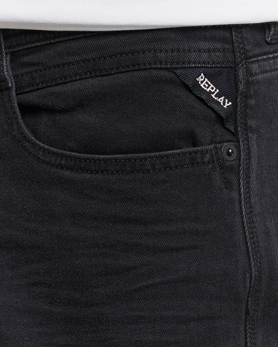 Herren | Jeans | Replay | Rocco Tapered Stretch Jeans Washed Black
