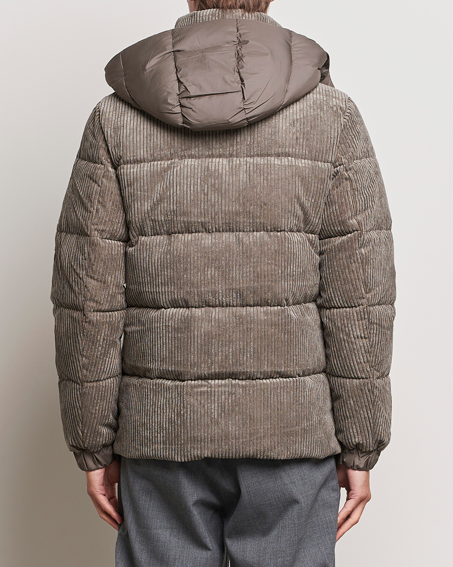 Herren | Jacken | Save The Duck | Albus Cord Padded Puffer Jacket Mud Grey