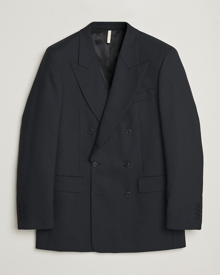 Herren | Sakkos | Sunflower | Double Breasted Wool Blazer Black