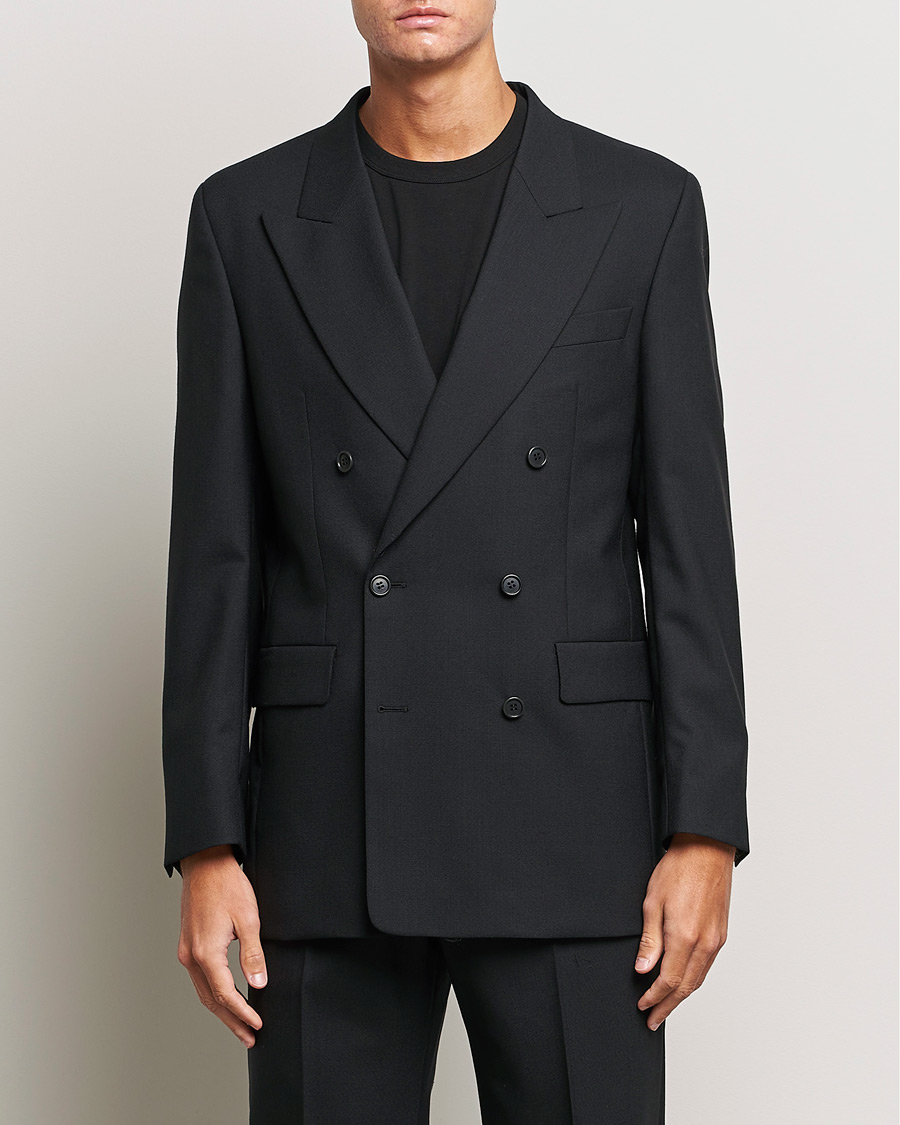 Herren | Sakkos | Sunflower | Double Breasted Wool Blazer Black