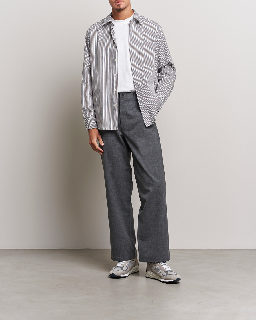 Herren | Hosen | Sunflower | Wide Twist Wool Trousers Grey Melange