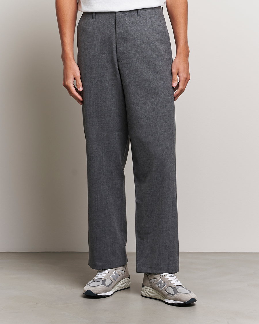 Herren | Hosen | Sunflower | Wide Twist Wool Trousers Grey Melange