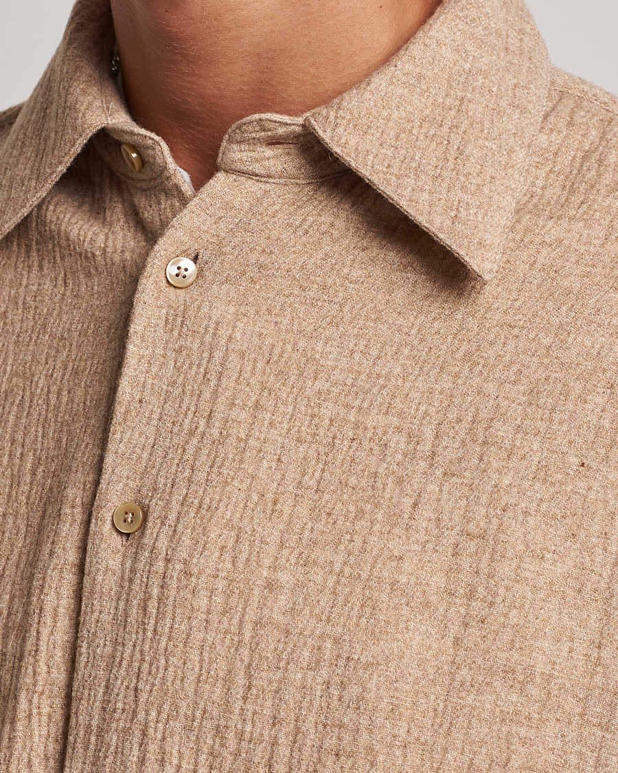 Herren | Hemden | Sunflower | Please Light Wool Shirt Beige