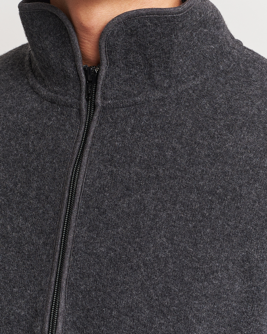 Herren | Pullover | Sunflower | Wool Jersey Half Zip Antracite