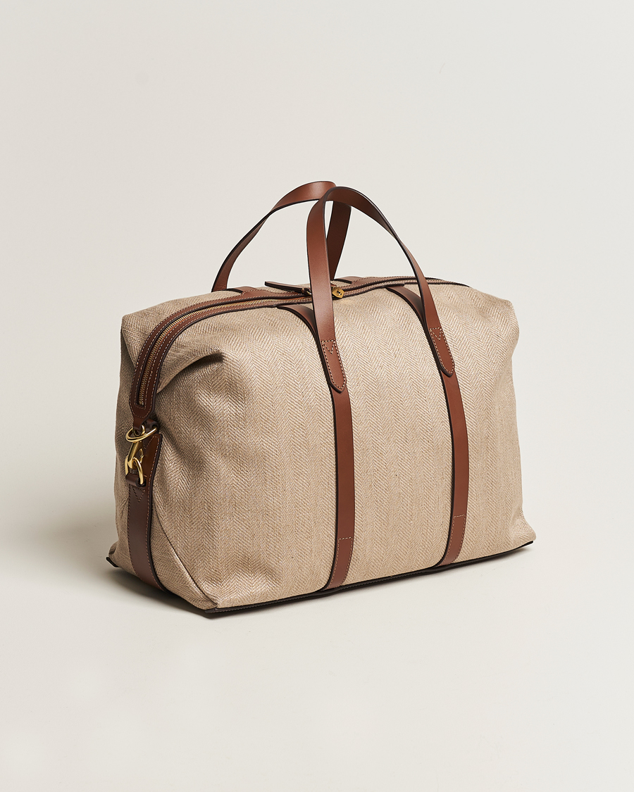 Herren | Mismo M/S Avail 48h Weekendbag Grand Herringbone/Cuoio | Mismo | M/S Avail 48h Weekendbag Grand Herringbone/Cuoio