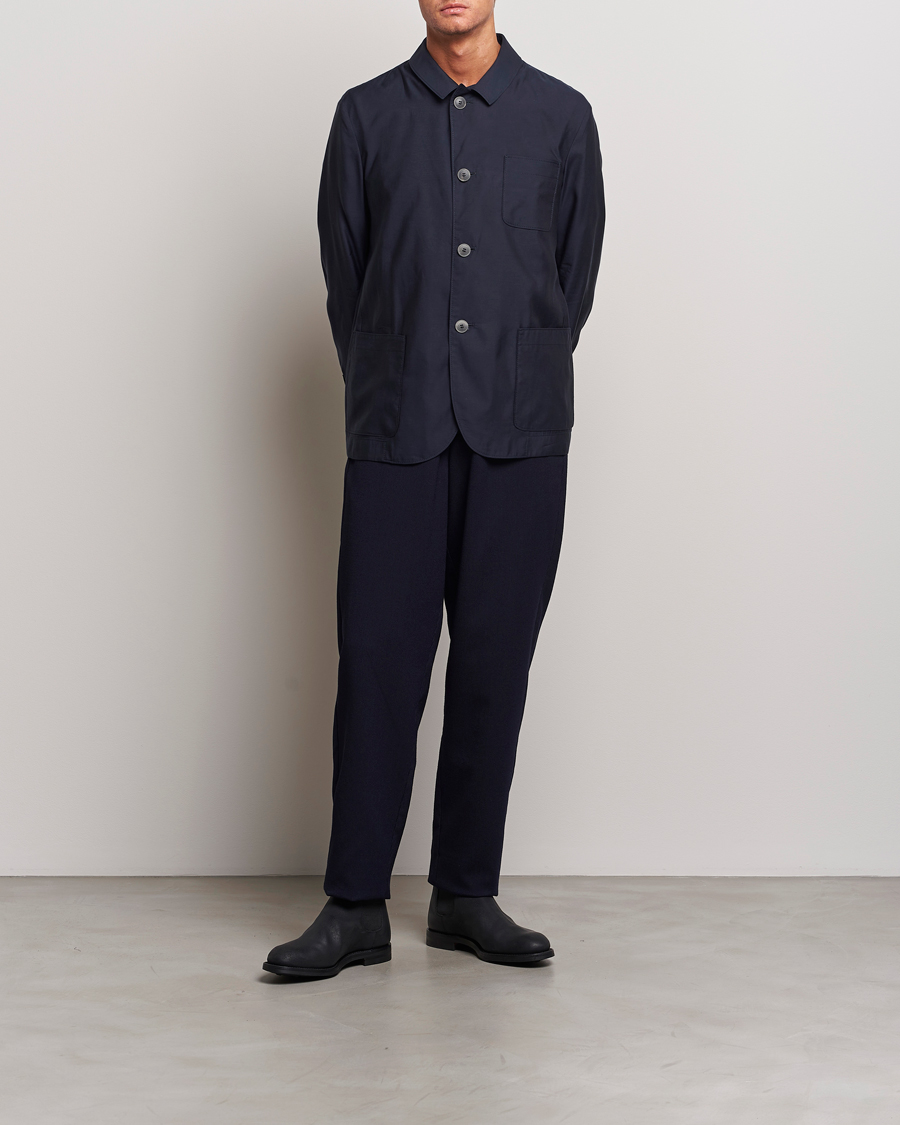 Herren | Jacken | Giorgio Armani | Lightweight Silk Blend Chore Jacket Navy