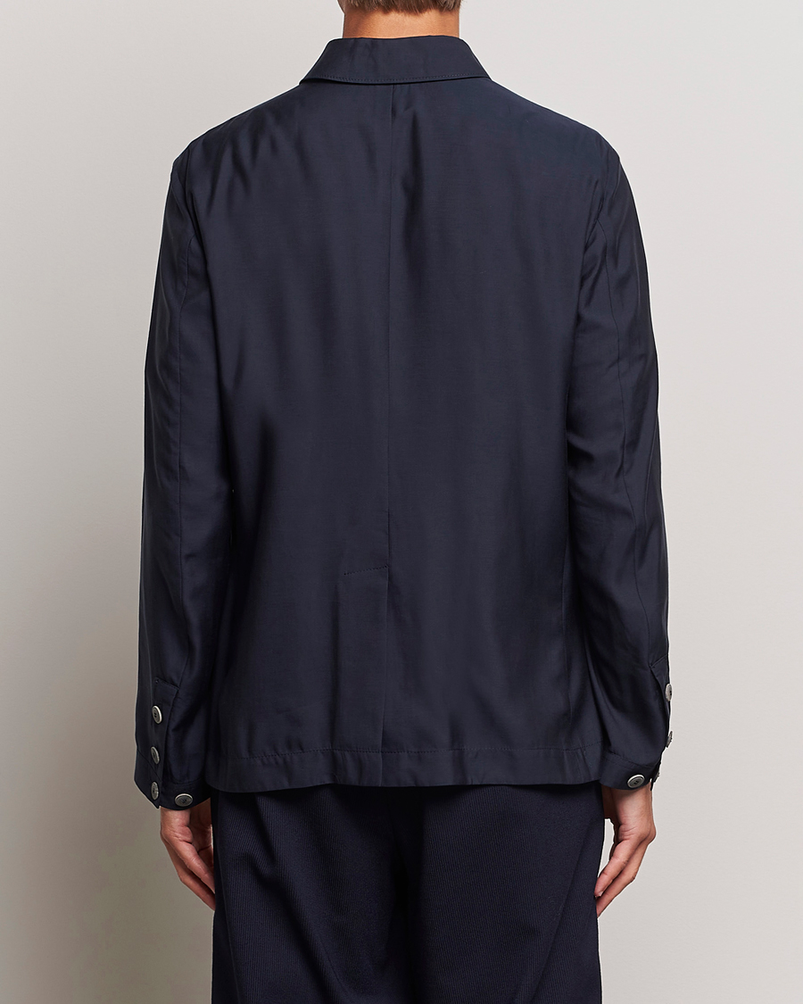 Herren | Jacken | Giorgio Armani | Lightweight Silk Blend Chore Jacket Navy