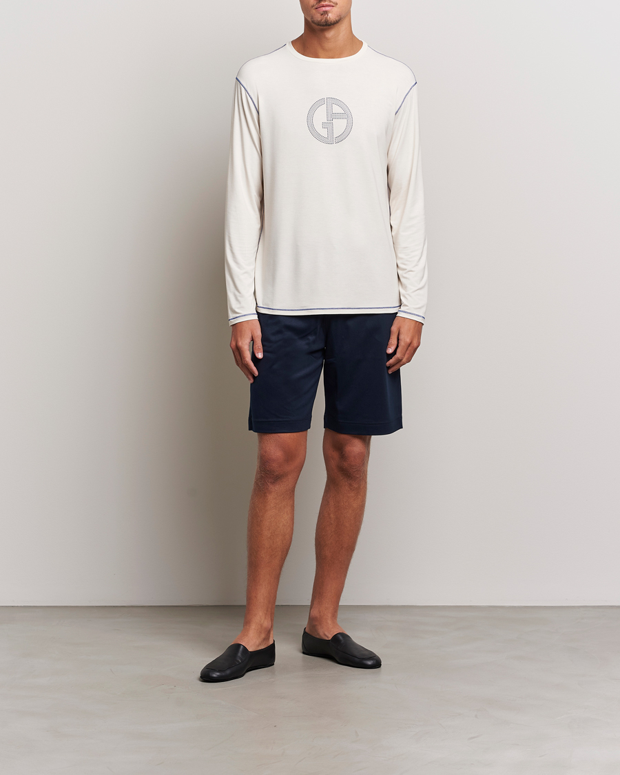 Herren | Pullover | Giorgio Armani | Soft Viscose Jersey Pullover Ivory