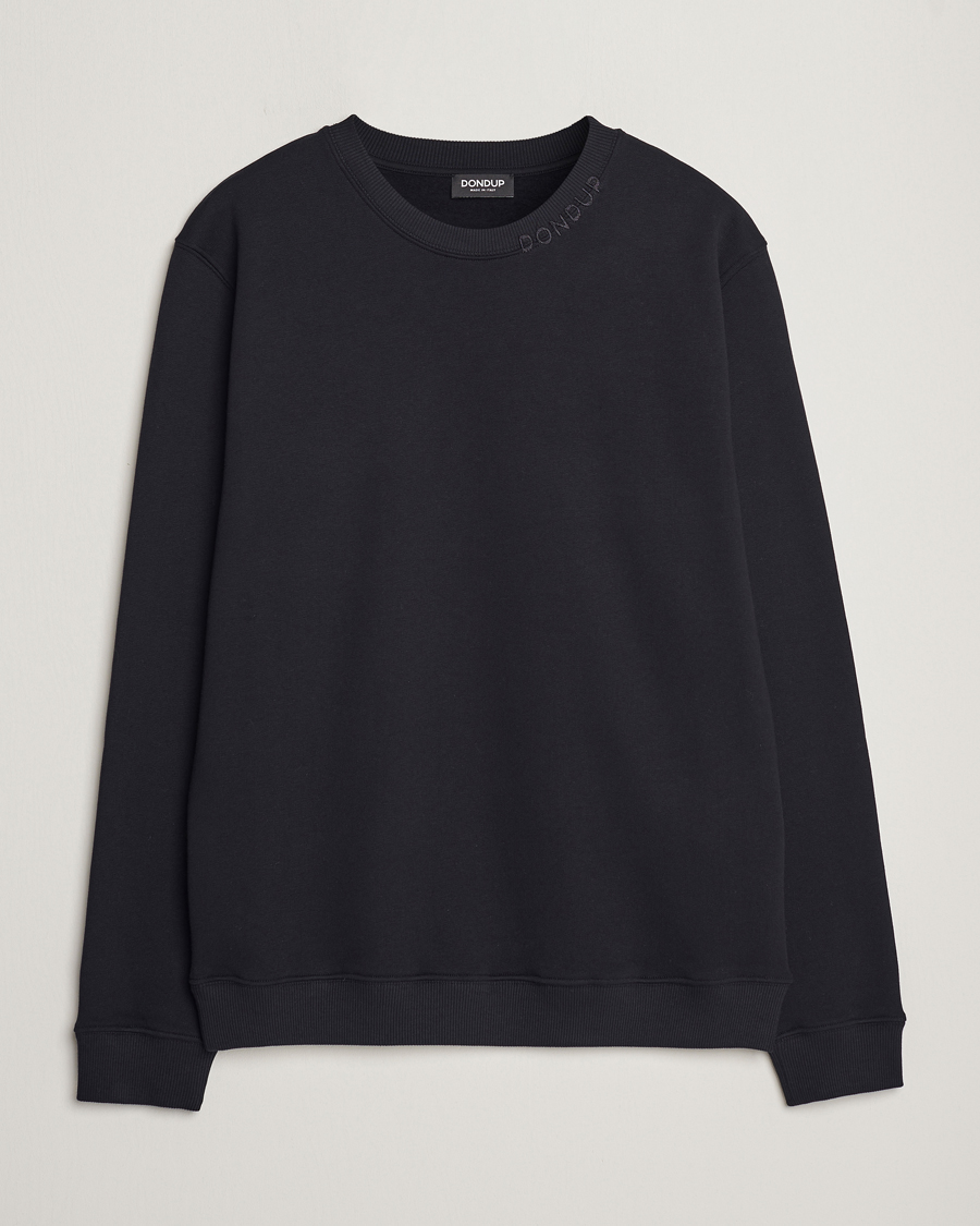 Herren | Pullover | Dondup | Logo Crew Neck Sweatshirt Black