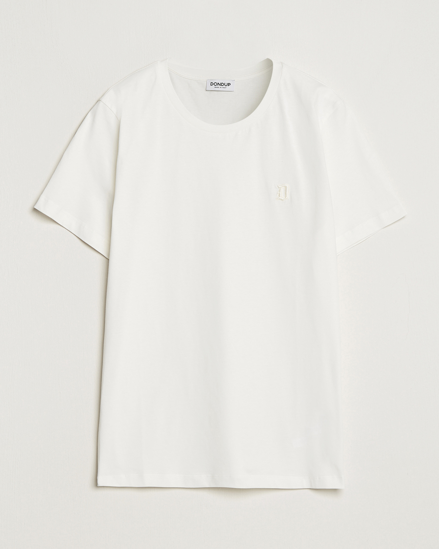 Herren | T-Shirts | Dondup | Logo Crew Neck T-Shirt Off White