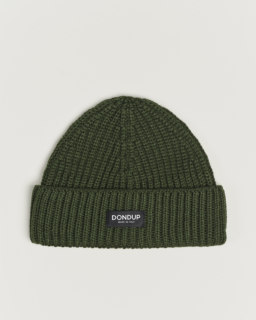 Herren | Dondup Ribbed Beanie Olive Green | Dondup | Ribbed Beanie Olive Green