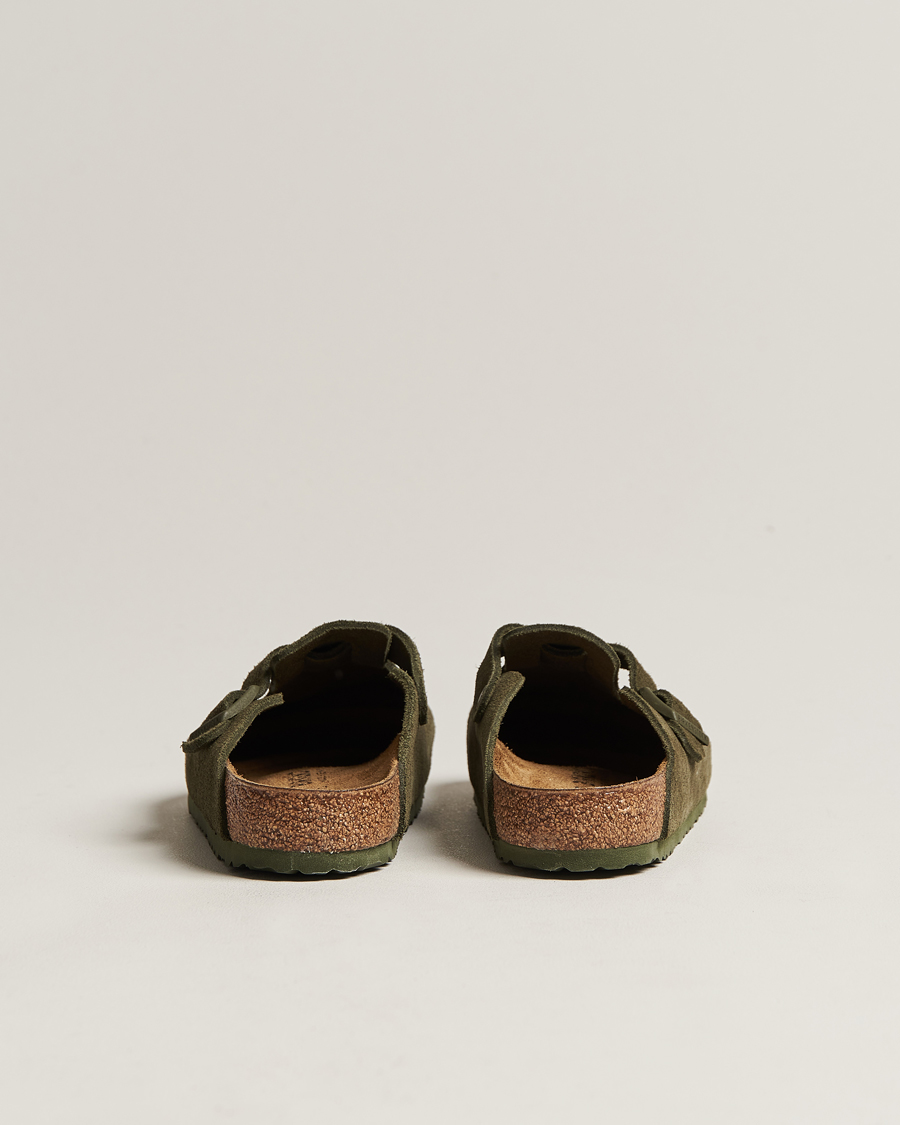 Herren | BIRKENSTOCK Boston Classic Footbed Thyme Green Suede | BIRKENSTOCK | Boston Classic Footbed Thyme Green Suede