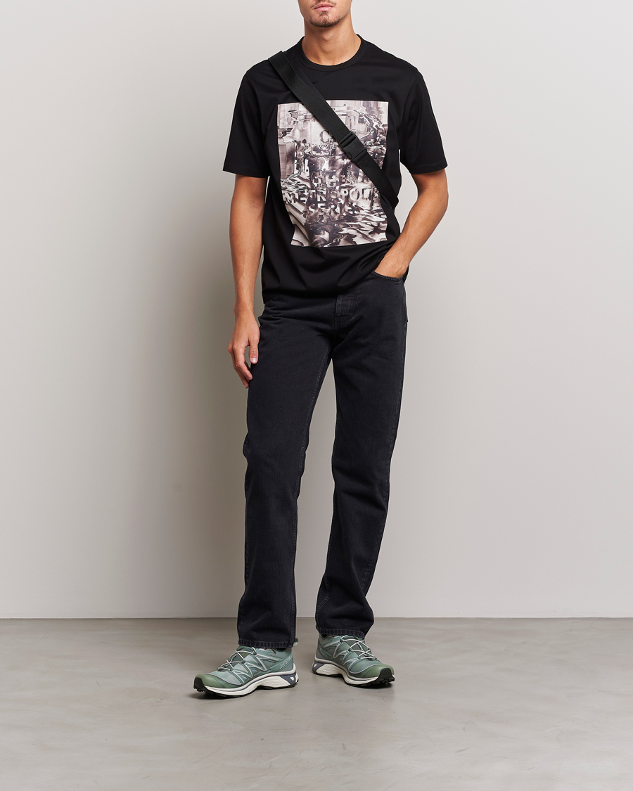 Herren | T-Shirts | C.P. Company | Metropolis Mercerized Jersey Logo T-Shirts Black