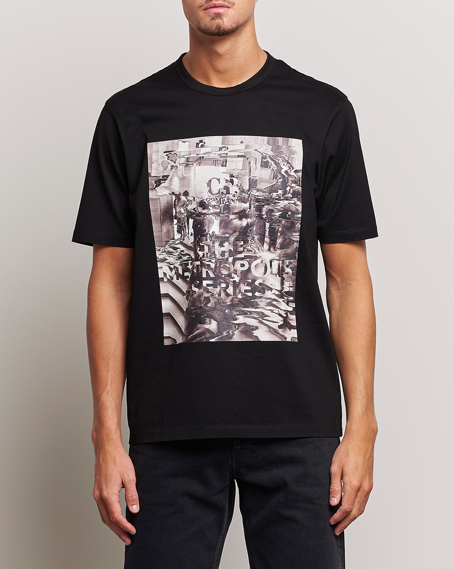 Herren | T-Shirts | C.P. Company | Metropolis Mercerized Jersey Logo T-Shirts Black