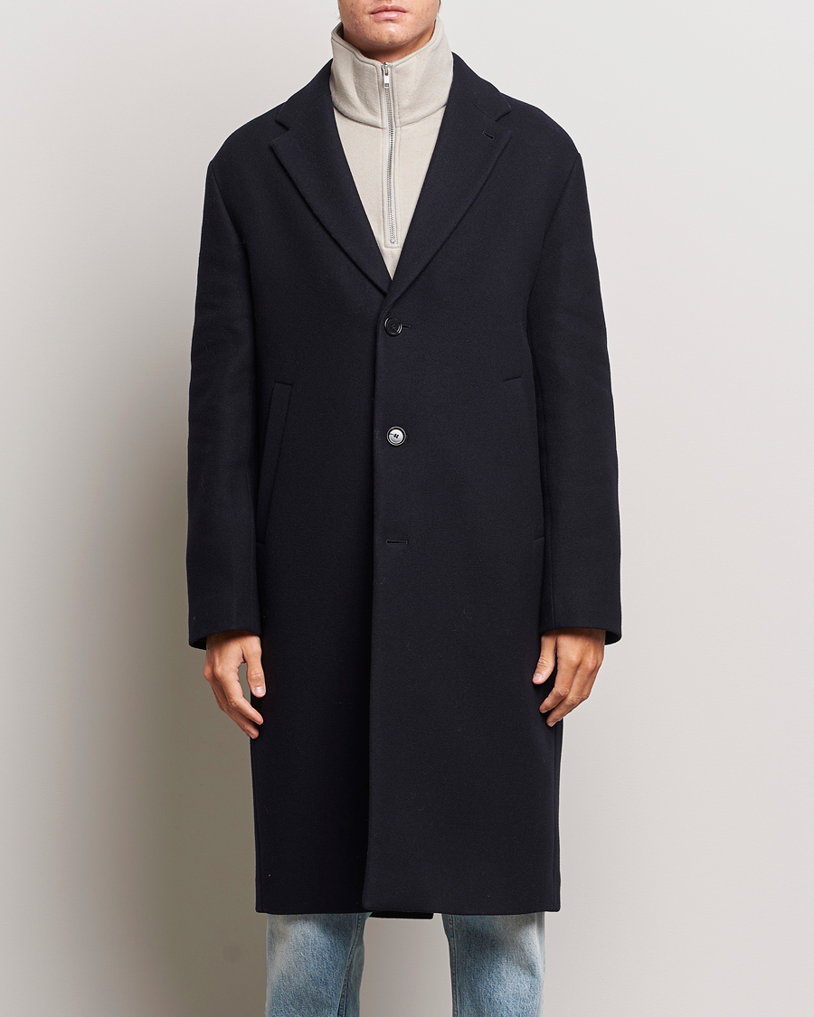 Herren | Jacken | Filippa K | London Wool Coat Navy