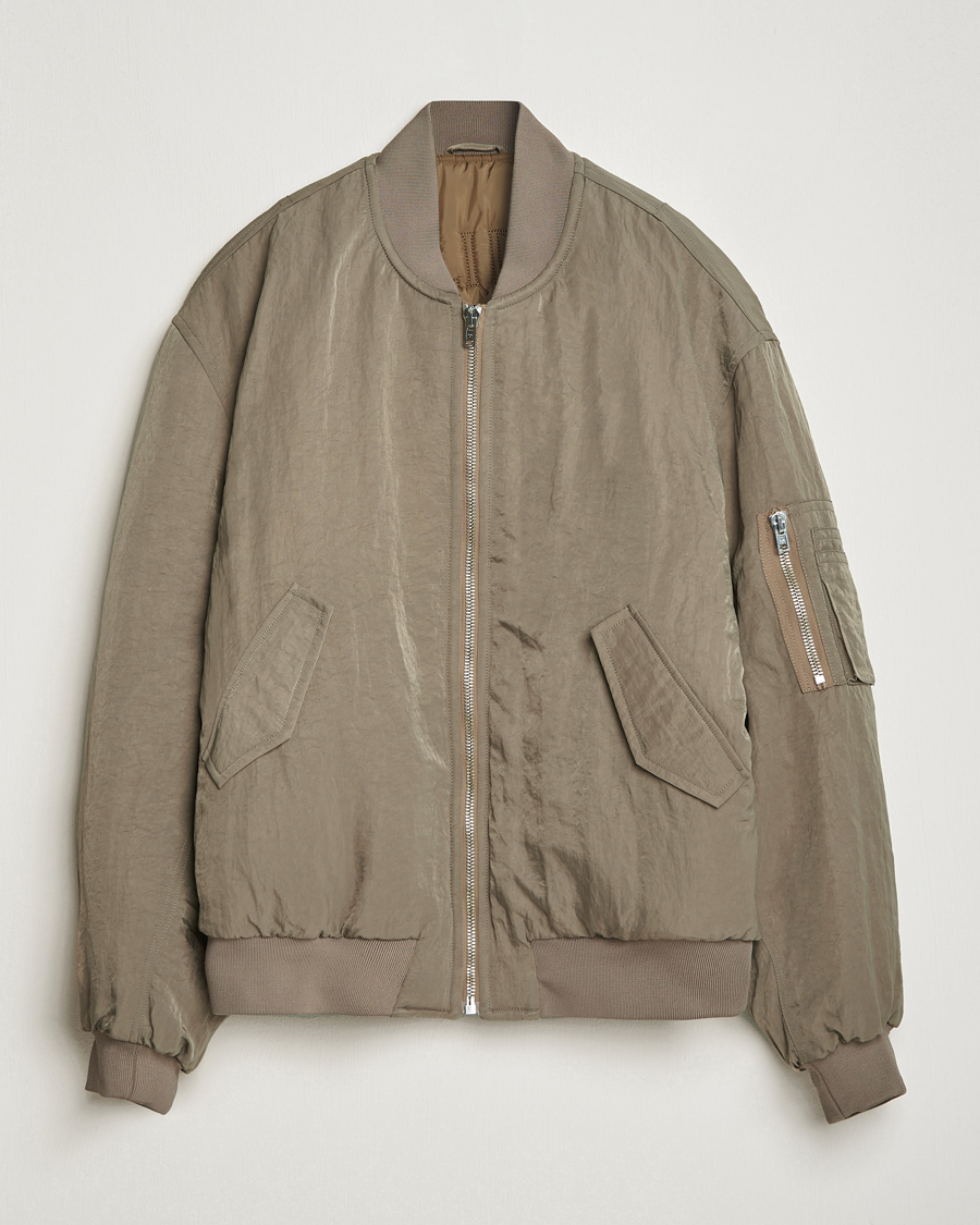 Herren | Jacken | Filippa K | Crinkled Bomber Jacket Nougat