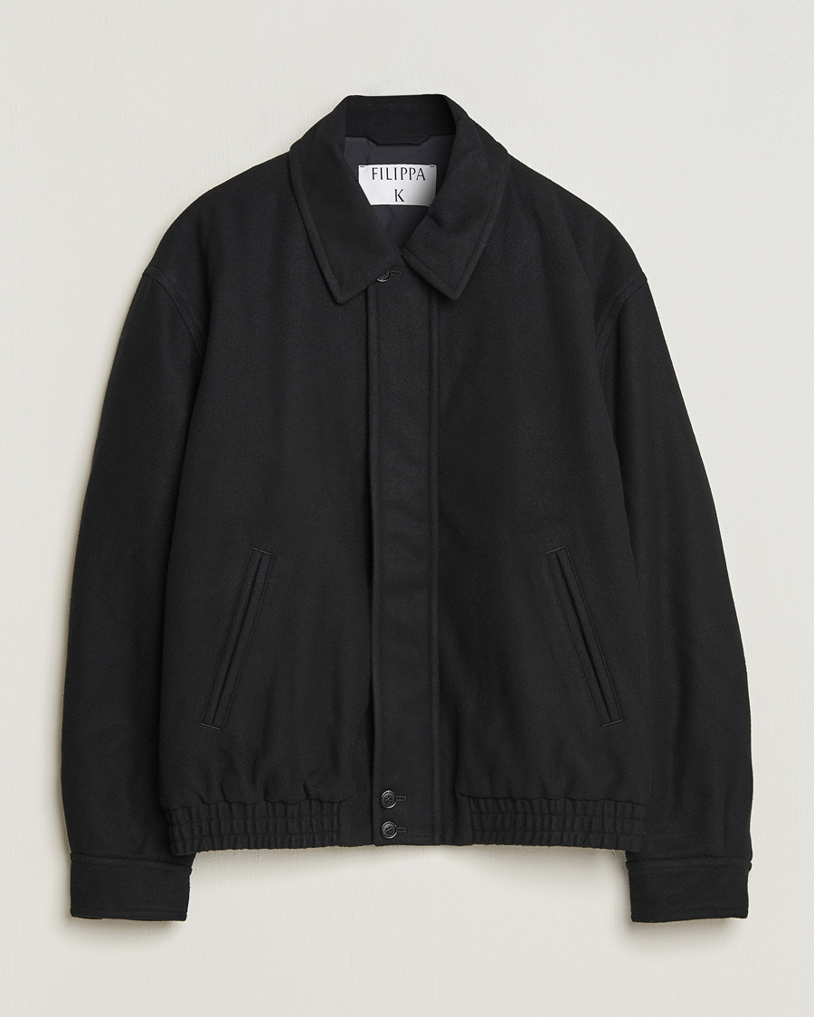 Herren | Jacken | Filippa K | Wool Bomber Jacket Black