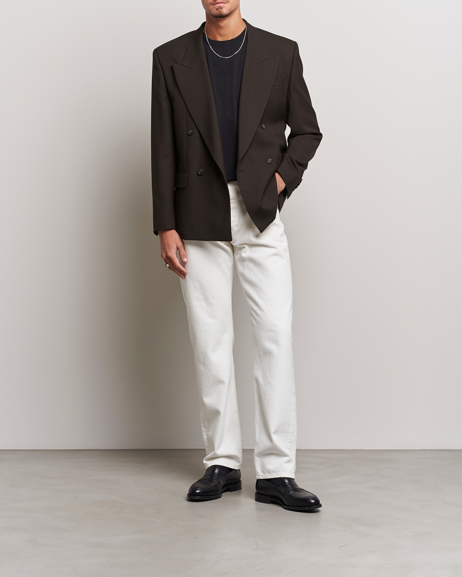 Herren | Sakkos | Filippa K | Boxy Wool Double Breasted Blazer Dark Chocolate