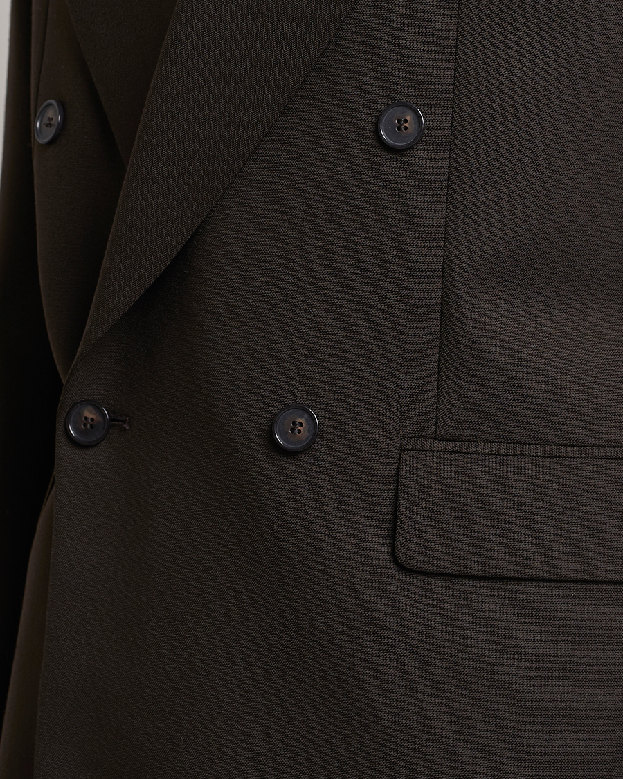 Herren | Sakkos | Filippa K | Boxy Wool Double Breasted Blazer Dark Chocolate