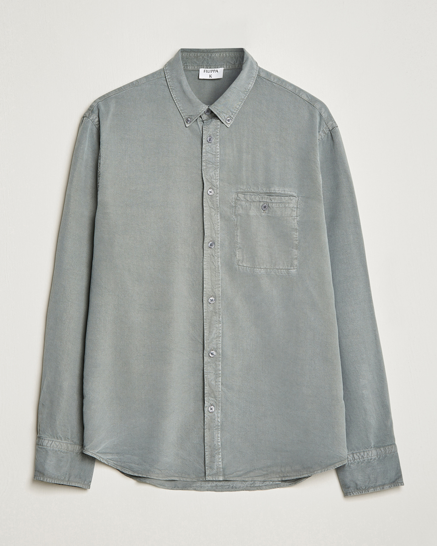 Herren | Hemden | Filippa K | Zachary Tencel Shirt Smoke Green